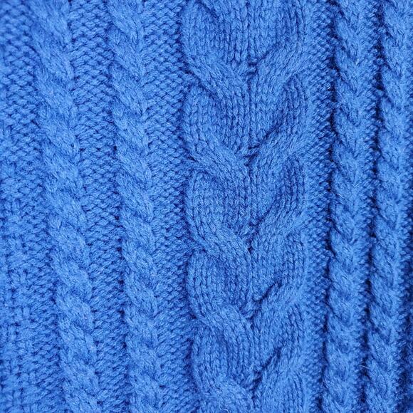 C Wonder Oversized Cable Knit Crew Neck Blue Sweater Size XS - Picture 4 of 5